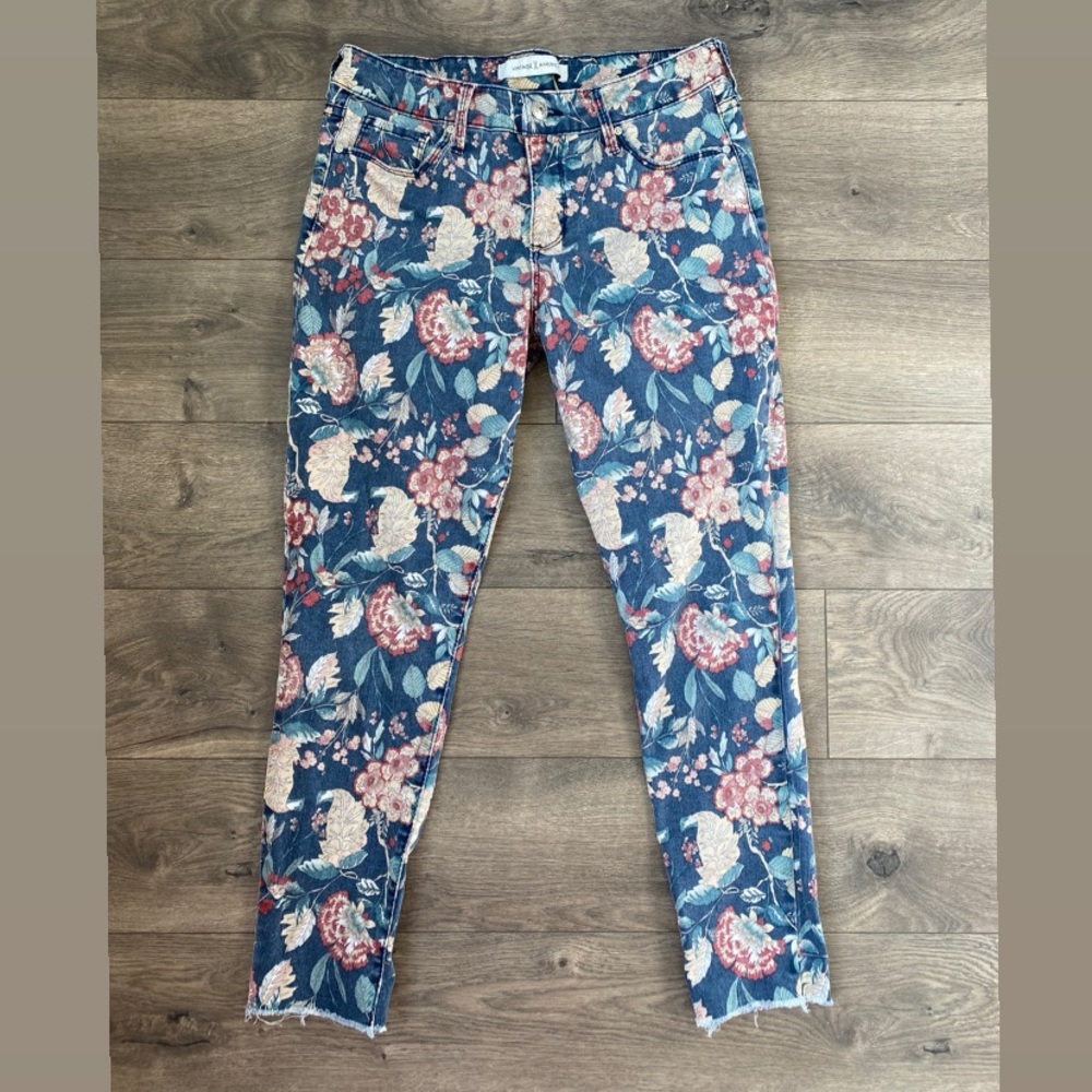 Vintage America floral print jeans